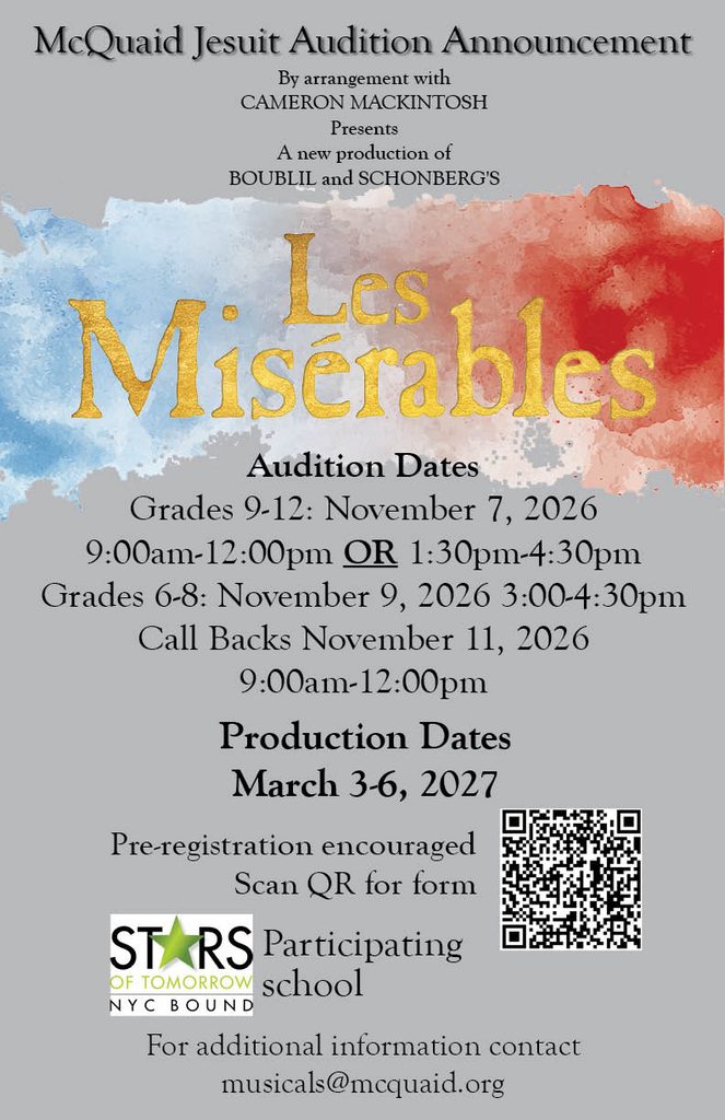 Les Mis audition poster new